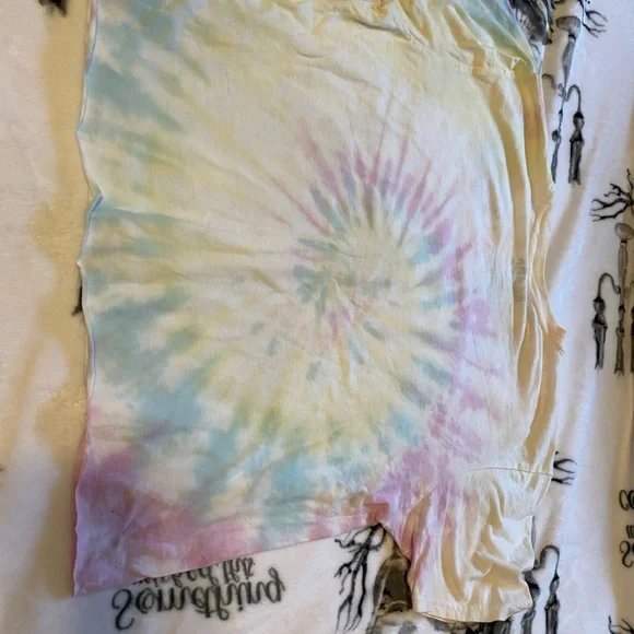 AC/DC Womans Tie-Dye CroppedT-Shirt size Xl - Picture 6 of 6